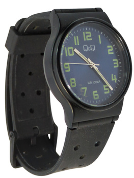Zegarek męski na pasku QQ WR 10bar czarny