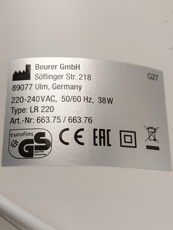 OCZYSZCZACZ POWIETRZA BEURER LR-220 FILTR HEPA