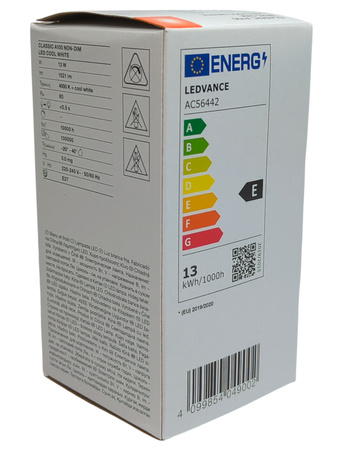 Żarówka LED E27 A60 13W = 100W 1521lm 4000K Neutralna 180° Ledvance