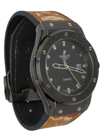 Zegarek męski na pasku HUBLOT Geneve 882888 brązowy