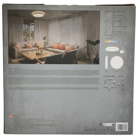 Plafon LED Ledvance Orbis Alison 39cm 24W 3000K drewno ClickDim