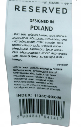 Spódnica damska RESERVED Rozmiar M CZARNA