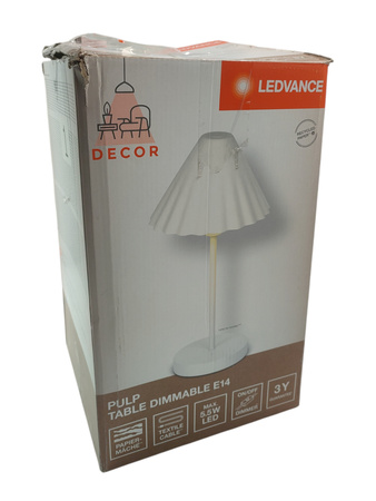 Dekoracyjna lampa stołowa Ledvance Decor Pulp biała E14 41,5 cm
