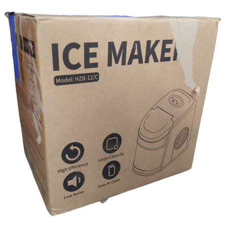 Kostkarka do lodu HZB-12/C 12 kg/dzień 150 W czarna z regulacją kostek