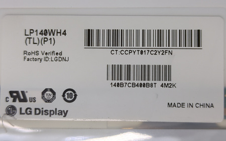 Matryca LCD LG LP140WH4 TL P1 14" 1366x768 40pin matowa