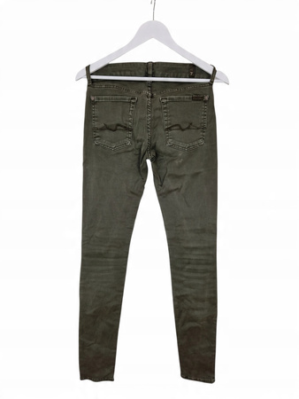 7 FOR ALL MANKIND Damskie Spodnie Materiałowe Czarne