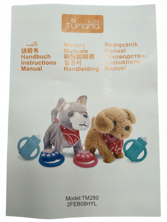 Chodzący i szczekający szczeniaczek ze smyczą na pilota dla dzieci