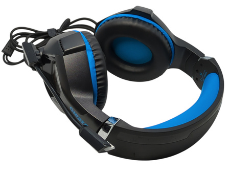 Słuchawki Ozeino ZW1 gamingowe 50mm RGB mikrofon niebieskie