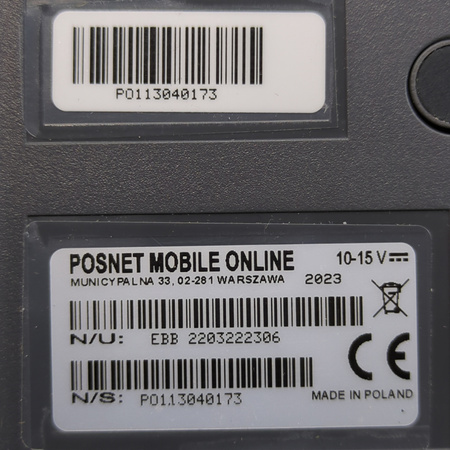 Kasa fiskalna Posnet Mobile Online + zasilacz WiFi/Bluetooth 2023