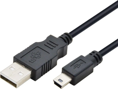 PRZEWÓD KABEL USB MINI B (5-PIN) CZARNY 50 CM