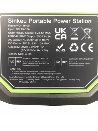 Przenośny bank energii 27000 mAh R100