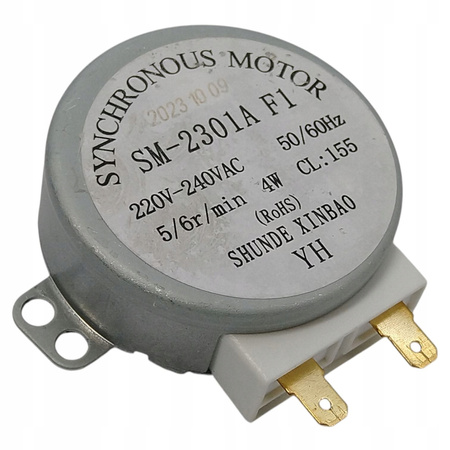 SILNIK NAPĘDOWY TALERZA SM-2301A F1 220V-240VAC 5/6 obr/min. MIKROFALI