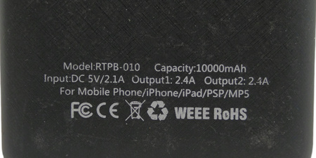RTPB-010 PowerBank 10000mAh