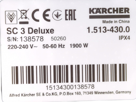 Mop parowy Karcher SC 3 Deluxe EasyFix Parownica 1900 W 3,5 bar