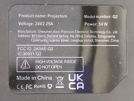 Mini projektor Horlat Q2 WiFi 5G Full HD 9800lm BT