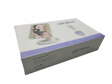 Podświetlane Lusterko Kosmetyczne Do Makijażu Led Białe