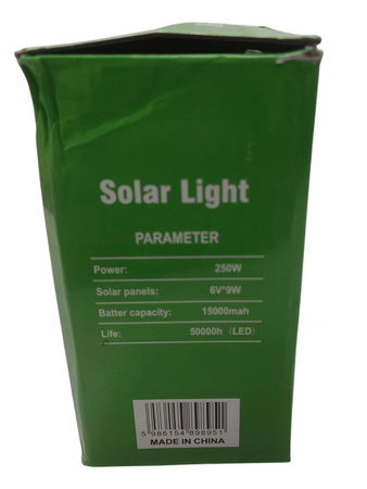 Lampa solarna LED 250W z czujnikiem ruchu