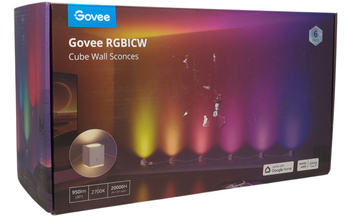 Kinkiety Govee RGBICW H6088 Cube Wall Sconces 950lm 2700K - 6 sztuk