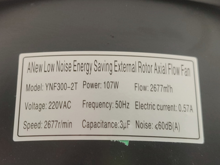 Wentylator Przemysłowy Wyciągowy 300mm VEVOR YNF300-2T 107W