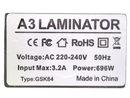 Laminator na gorąco i na zimno do folii CRENOVA A3 (GSK84)