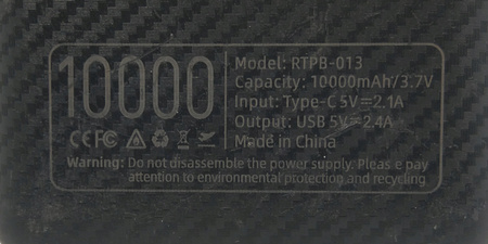 Powerbank RTPB-013 10000mAh