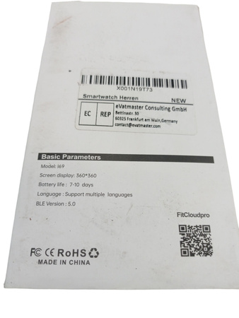 Smartwatch zegarek inteligentny HERREN I69