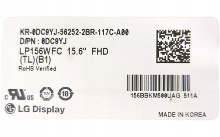 Matryca LG LP156WFC (TL)(B1) 1920x1080px 15,6" 40 pin Matowa