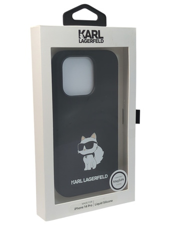 Etui plecki Karl Lagerfeld KLHMP14LSNCHBCK do iPhone 14 Pro Czarny