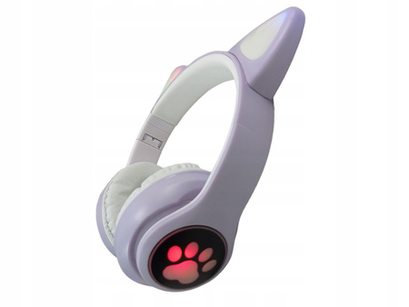 Słuchawki nauszne Bluetooth LED Kocie Uszy