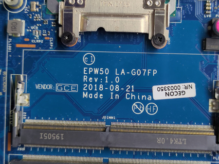 Płyta główna EPW50 LA-G07FP Rev:1.0 laptopa HP 15-da2180nia i5-10210U