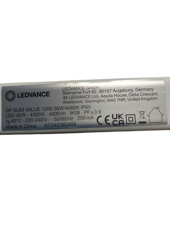 Oprawa Hermetyczna LED Lampa do Garażu Warsztatowa 36W 120cm IP65 LEDVANCE