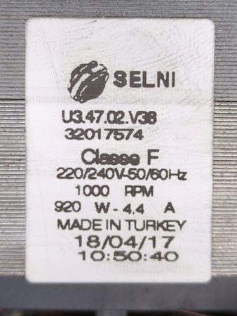 SILNIK NAPĘDOWY SELNI U3.47.02.V38 32017574 5PJ-6K-C2M2-3VH PRALKI SHARP