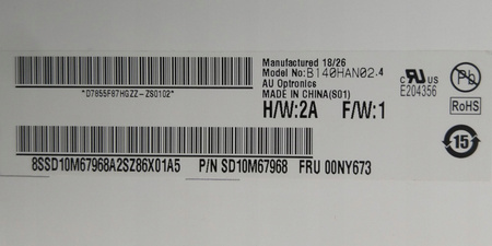 Matryca AUO B140HAN02.4 14" 1920x1080px