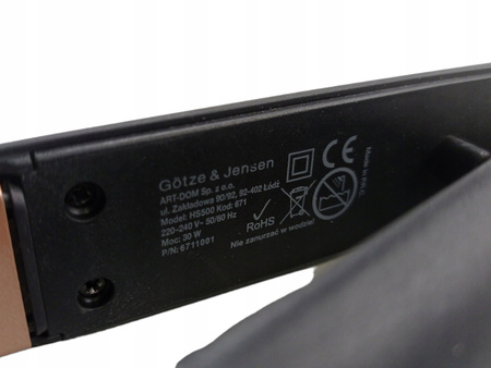Prostownica do włosów GÖTZE & JENSEN HS500 CZARNA