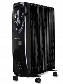 Grzejnik elektryczny olejowy Aigostar Tummie 33JIF 2500W Czarny (330000JIF)