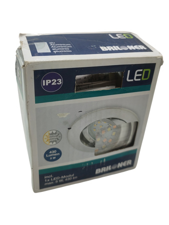 BRILONER OCZKO SUFITOWE - LED 5W 400lm - GU10 - NIKIEL MAT - UCHYLNE