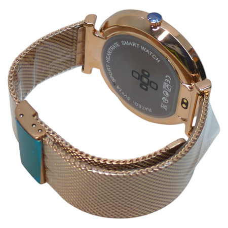 Smartwatch zegarek damski S1 Gold Steel FR Złoty