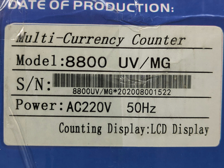 Profesjonalna liczarka banknotów 8800 UV/MG liczarka pieniędzy