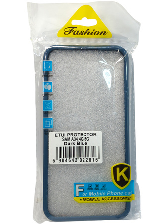 Etui Plecki do Samsung Galaxy A34 4G/5G ciemnoniebieskie