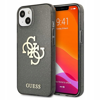 Etui Guess Glitter 4G Big Logo na iPhone 13 mini Czarny