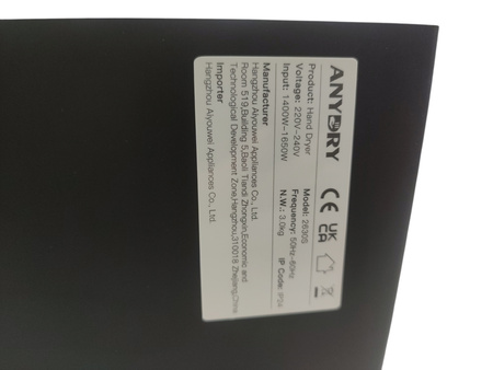 Suszarka do rąk kompaktowa Anydry 2630S 1650W