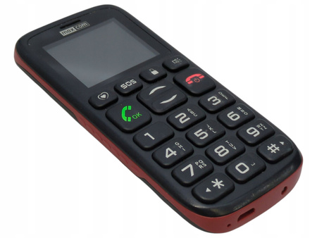 Telefon komórkowy Maxcom MM428BB Czarny-Czerwony Dual SIM