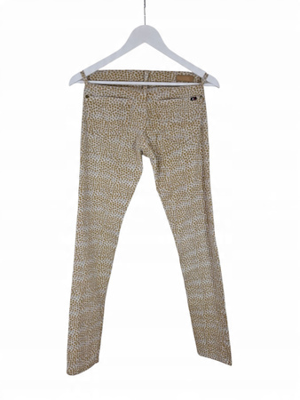 TOMMY HILFIGER Damskie Jeansy Beżowo-Białe w Kropki 29/32