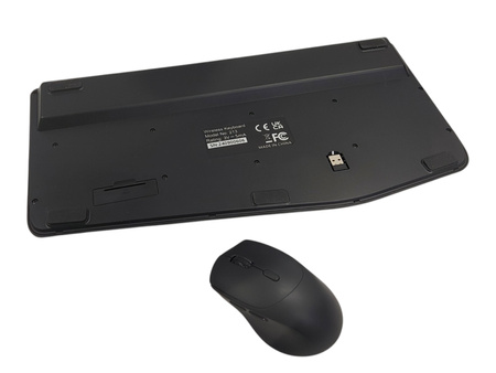 Klawiatura i mysz bezprzewodowa KC213 2,4GHz USB QWERTZ czarna