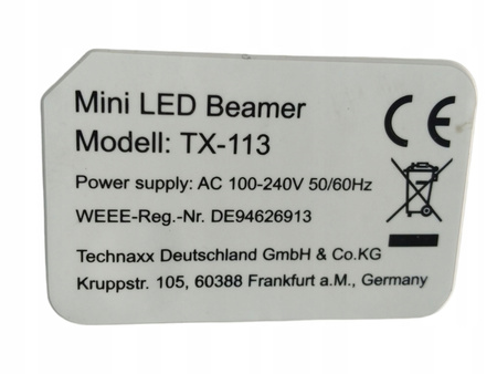 Projektor Rzutnik Technaxx Mini Beamer LED TX-113