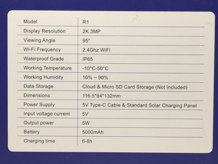 Kamera solarna Galayou R1 2K 3MP IP65 PTZ WiFi panel słoneczny