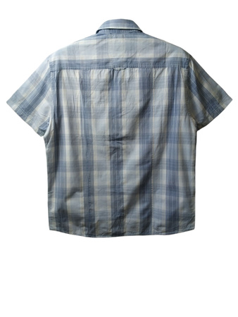 KOSZULA MĘSKA Z KRÓTKIM RĘKAWEM S.OLIVER ROZMIAR L NIEBIESKA W KRATKE