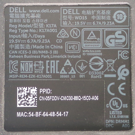 Stacja dokująca Dell WD15 | USB-C | HDMI | DisplayPort | LAN | uniwersalna