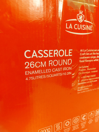 Garnek żeliwny La Cuisine 26 cm 4.75l emaliowany czarny Pro