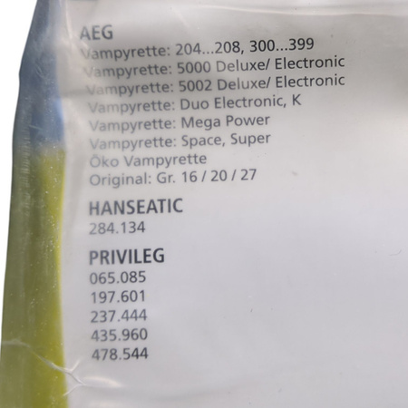 Worki do Odkurzacza Menalux 1070P AEG Vampyrette 30 szt.